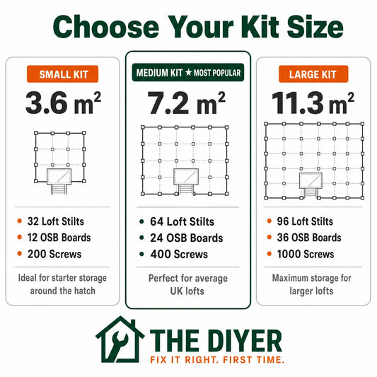 Complete Loft Boarding Kit — Stilts, Boards & Screws