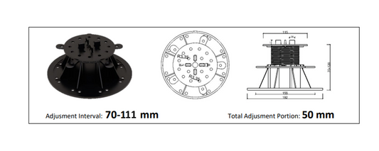Easi Deck Raisers 70mm - 120mm, Pack of 30