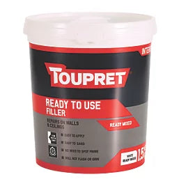 Toupret Ready To Use Wall Filler 1.5kg — Crack & Hole Repair